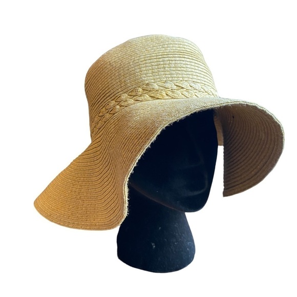 Mint by Goorin Wide Brim Floppy Paper Hat One Size - Picture 1 of 9
